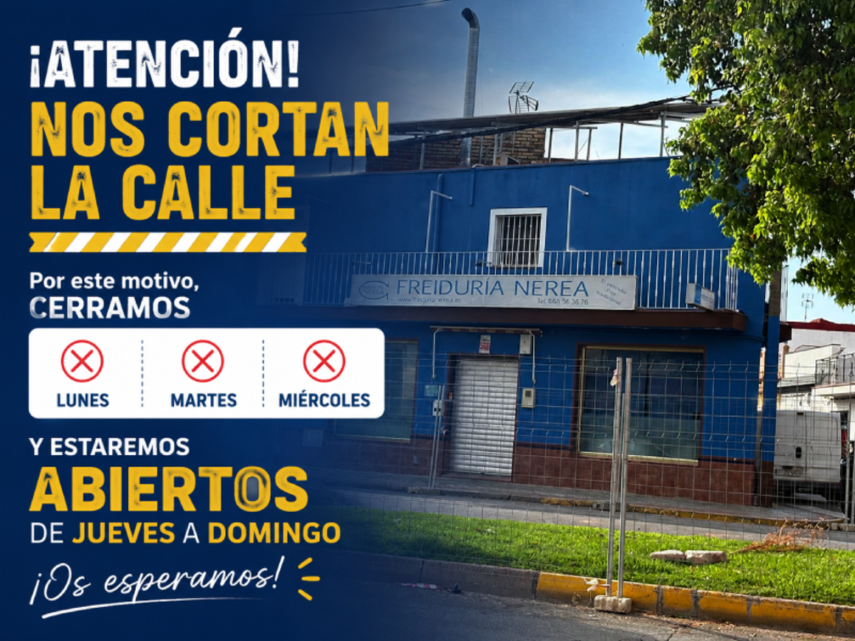 Durante la obra la calle Cerramos Lunes, Martes y Miercoles